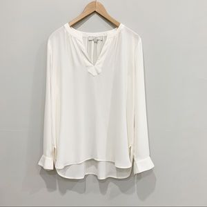 LOFT Long Sleeve White Blouse tunic